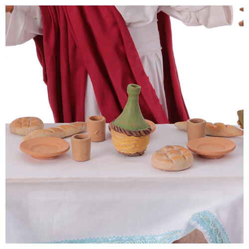 Scene of the Marriage in Cana for 30 cm Neapolitan Easter Creche, set of 7 terracotta figurines 3