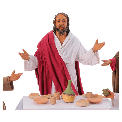 Scène Noces de Cana crèche napolitaine de Pâques terre cuite 7 pcs 2