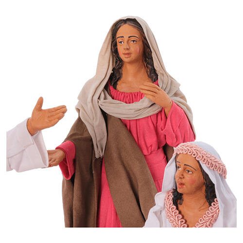 Scène Noces de Cana crèche napolitaine de Pâques terre cuite 7 pcs 5