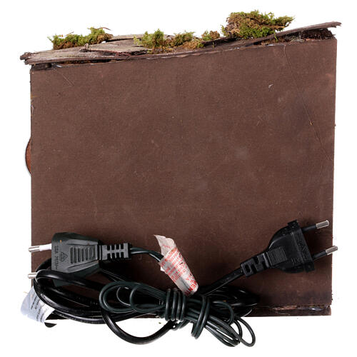 Animated scene with man grooming a donkey for 10 cm Neapolitan Nativity Scene, 20x20x15 cm 4