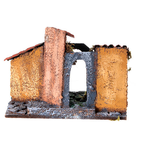 Casitas aldea belén napolitano 10-12 cm musgo corcho 15x15x10 cm 4