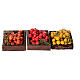 Set 3 caisses de fruits mixtes crèche napolitaine 12-14 cm 2x5x4 cm s1