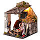 Bottega ciabattino capanna attrezzi presepe napoletano 12 cm movimento 25x20x20 cm s2