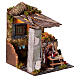 Bottega ciabattino capanna attrezzi presepe napoletano 12 cm movimento 25x20x20 cm s3