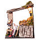 Bottega ciabattino capanna attrezzi presepe napoletano 12 cm movimento 25x20x20 cm s5