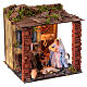Natività stile 700 movimento culla presepe 10 cm napoletano capanna 20x20x20 cm s3