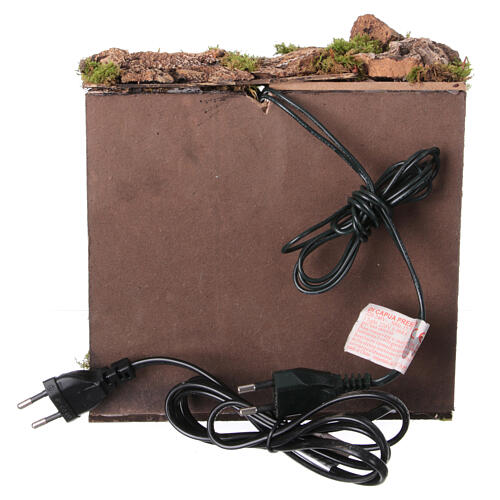 18th-century style Holy Family Nativity with movement, 10 cm Neapolitan stable, 20x20x20 cm 5