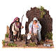 Animated Holy Family nativity, 18th century Neapolitan style, 10 cm rock, manger, 15x20x20 cm s1