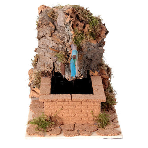 Fountain with dropping laundry for 12 cm Neapolitan Nativity Scene, 20x15x20 cm 1