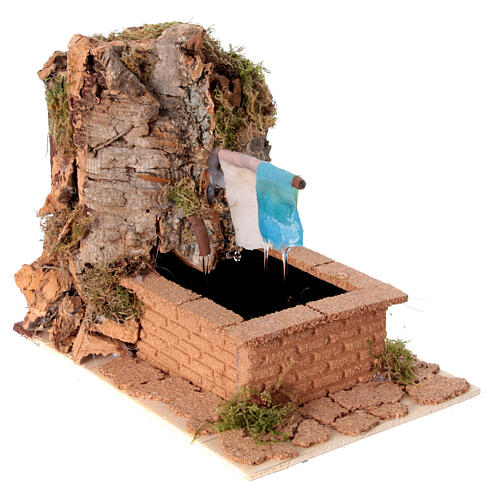 Linge qui s'égoutte avec fontaine crèche napolitaine 12 cm 20x15x20 cm 3