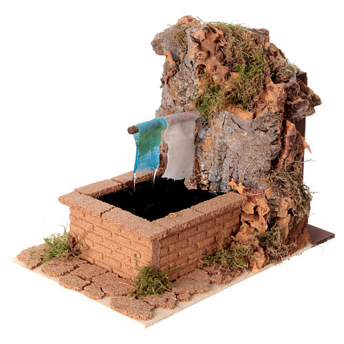 Drip tray with fountain for Neapolitan nativity scene 12 cm 20x15x20 cm 5