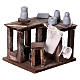 Potter's bench for 10-12 cm Neapolitan Nativity Scene with tools, 10x10x10 cm s4