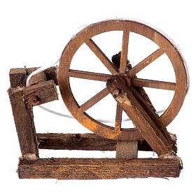 Spinning wheel for 10-12 cm Neapolitan Nativity Scene, 5x10x5 cm