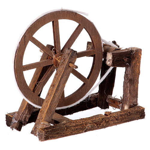 Spinning wheel for 10-12 cm Neapolitan Nativity Scene, 5x10x5 cm 3