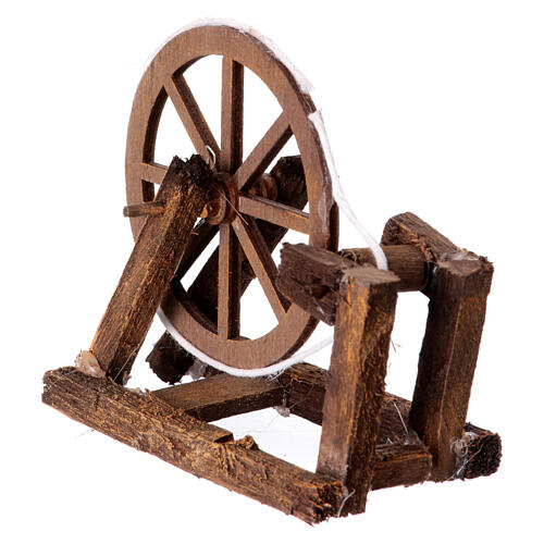 Spinning wheel for 10-12 cm Neapolitan Nativity Scene, 5x10x5 cm 4