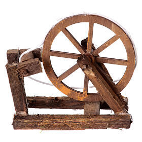 Métier avec roue crèche 10-12 cm napolitaine 5x10x5 cm