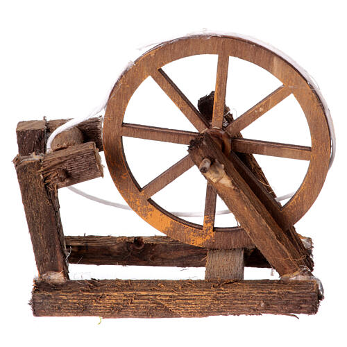 Métier avec roue crèche 10-12 cm napolitaine 5x10x5 cm 1
