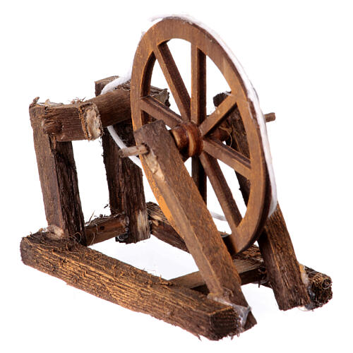Métier avec roue crèche 10-12 cm napolitaine 5x10x5 cm 2