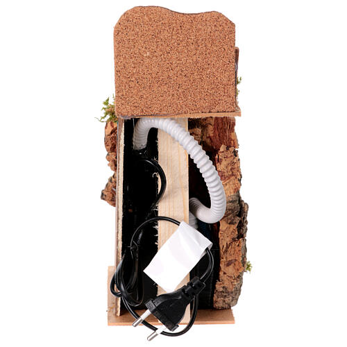 Szenerielement mit Bach und Häusern – 30 × 10 × 20 cm, geeignet für eine 10–12 cm Krippe 4