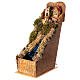 Ambientazione presepe napoletano 10-12 cm ruscello casette 30x10x20 cm s2