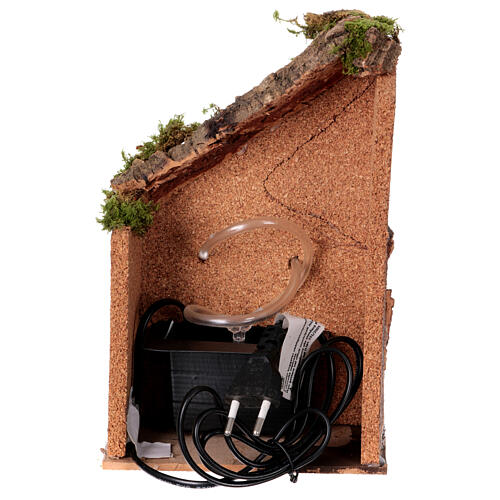 Brunnen mit zwei Wasserstrahlen – neapolitanischer Stil, für 12 cm Krippe, 25 × 15 × 18 cm 4