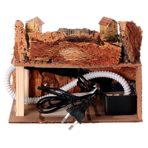 Ambientazione ruscello presepe napoletano 10-12 cm casette assortite 20x20x15 cm 5