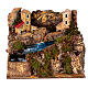Ambientazione ruscello presepe napoletano 10-12 cm casette assortite 20x20x15 cm s1