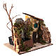 Fontana a destra presepe 10-12 cm napoletano con casetta ambientazione 15x20x15 cm s3