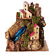 Setting with waterfall and small houses for 10-12 cm Neapolitan Nativity Scene, 25x20x10 cm s1