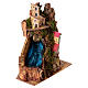 Aranżacja do szopki neapolitańskiej 10–12 cm - wodospad z domkami, 25×20×10 cm s2