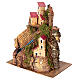 Aranżacja do szopki neapolitańskiej 10–12 cm - wodospad z domkami, 25×20×10 cm s3