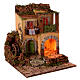 Setting with watermill and stable for 18th-century Neapolitan Nativity Scene of 10 cm, 45x40x40 cm s4