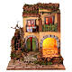 Village crèche napolitaine style XVIIIe 10 cm moulin porche 45x40x40 cm s1