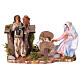 Natività presepe napoletano 12 cm movimento culla casetta 15x20x10 cm s1