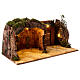 Cenário cabana porta presépio napolitano 14-16 cm musgo 20x50x25 cm s3
