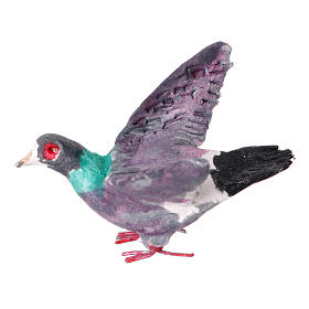 Pombo terracota presépio napolitano 12-14 cm asas abertas