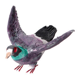 Pombo terracota presépio napolitano 12-14 cm asas abertas