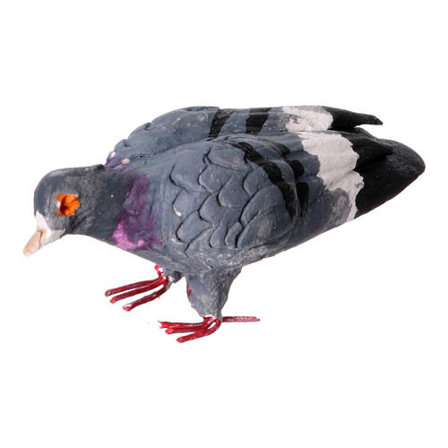 Pigeon penché en avant terre cuite crèche napolitaine 12-14 cm 3