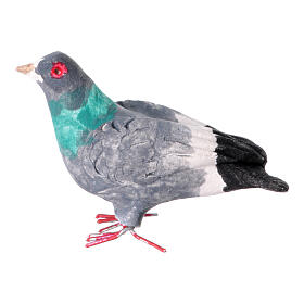 Pigeon debout terre cuite crèche napolitaine 12-14 cm