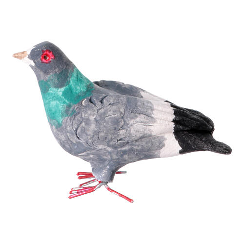 Pigeon debout terre cuite crèche napolitaine 12-14 cm 1