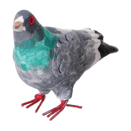 Pigeon debout terre cuite crèche napolitaine 12-14 cm 2