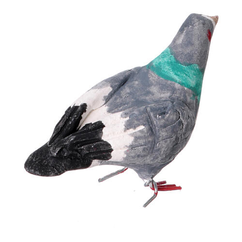 Pigeon debout terre cuite crèche napolitaine 12-14 cm 4