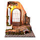 Tempio con colonna e cancello presepe napoletano 14-16 cm 45x40x40 cm s1