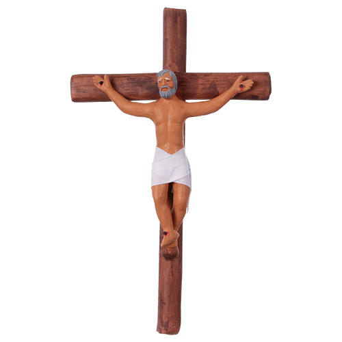 Osterkrippenszene mit Kreuzigung Jesus und Schächer, 3 Stück, Neapel, 25x15 cm 3