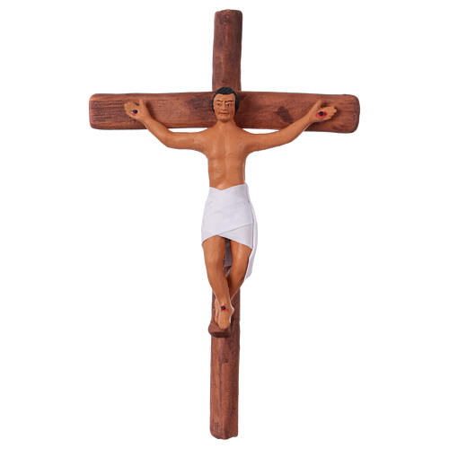 Osterkrippenszene mit Kreuzigung Jesus und Schächer, 3 Stück, Neapel, 25x15 cm 4
