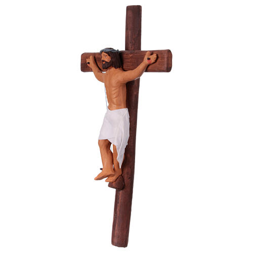 Escena belén pascual crucifixión Jesús ladrones 3 piezas Nápoles 25x15 cm 5