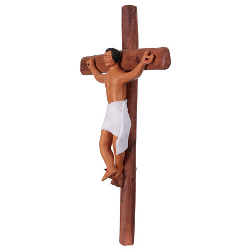 Escena belén pascual crucifixión Jesús ladrones 3 piezas Nápoles 25x15 cm 7