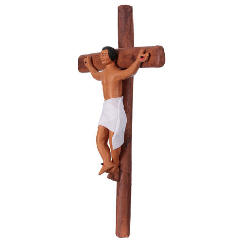 Scène crèche de Pâques napolitaine crucifixion Jésus et brigands 3 pcs 25x15 cm 7