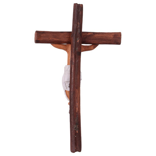 Cena presépio de Páscoa napolitano crucificação Jesus e ladrões 3 peças 25x15 cm 11