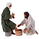 Washing of the feet for 13 cm Neapolitan Easter Creche, set of 2 terracotta figurines s2